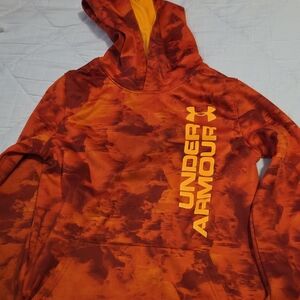 Under Armour Red and Orange Hoodie